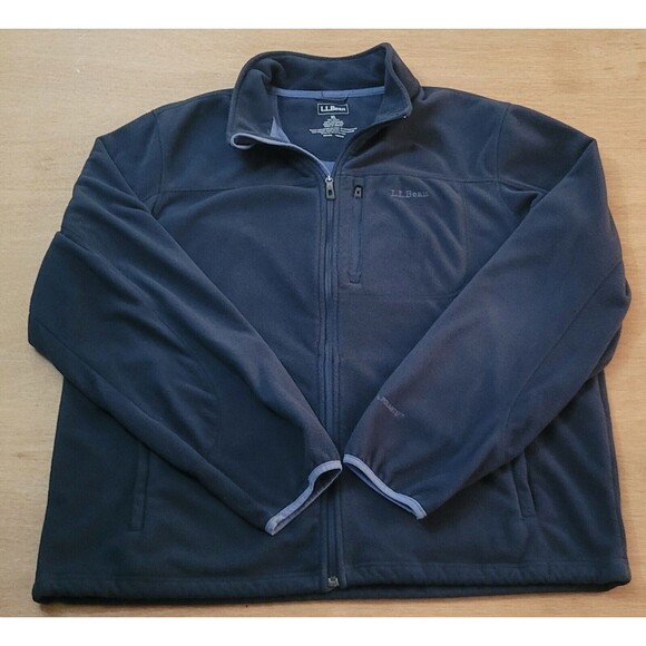 LL Bean Polartec Jacket Full Zip Size XL Mens Blue Fleece Item OGCF7 - Picture 2 of 13